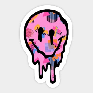 Saved by the Bell Drippy Smiley Face Sticker